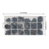 125Pcs Rubber Grommet Assortment Wiring Gasket Kit Rubber Grommet Eyelet Rings