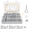 Rust-proof M5, M4, and M3 Cross-recessed Flat Head Screws and Nuts Set, SUS304, with Screw Hole Stickers, Countersunk Head Machine Screws, Stainless S