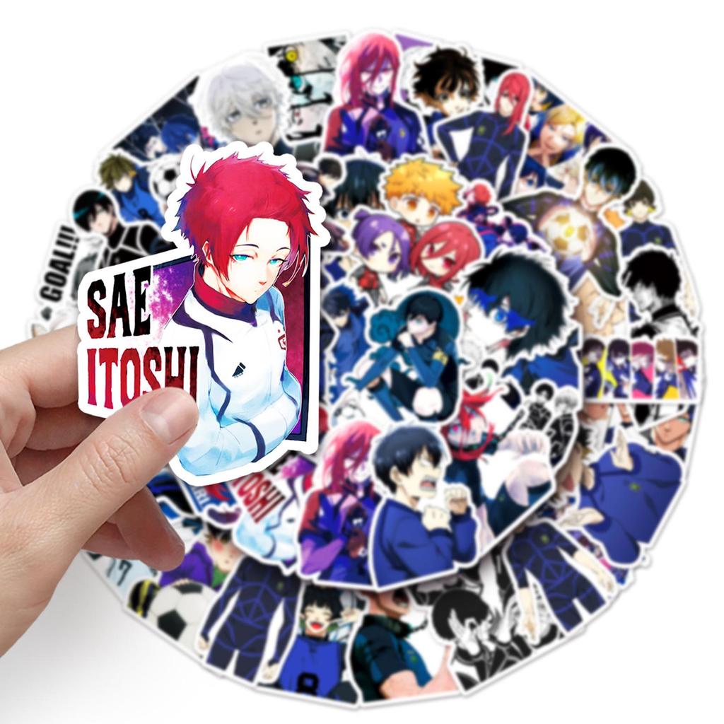 50 Blue Lock Graffiti Cartoon Stickers - Anime-Themed DIY for Phone Cases & Suitcases