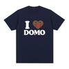 I Love Domo Kun Funny T Shirts Men's Women Clothing Cotton Casual T-Shirts Vintage Short Sleeve Oversized T-shirt Top Streetwear