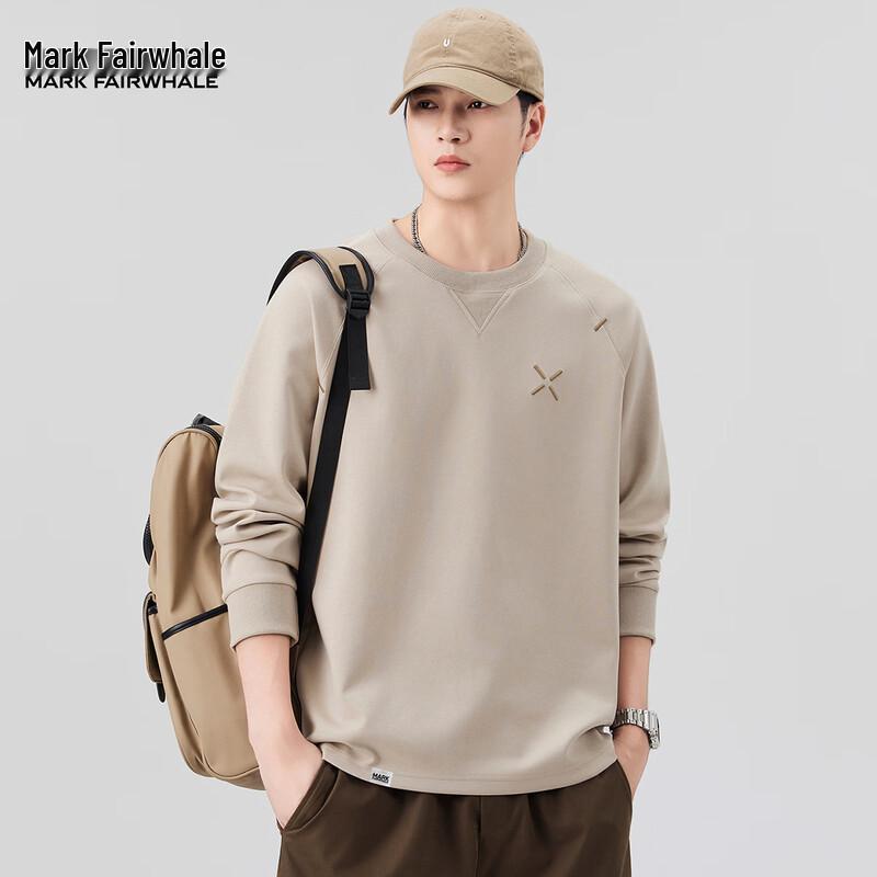 Mark Fairwhale Men's American Style Crew Neck Sweatshirt