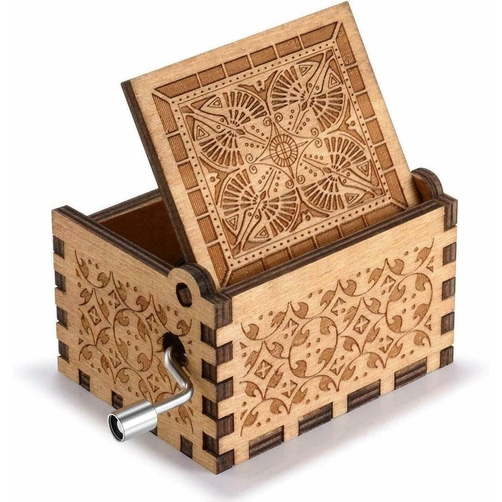 Harry Potter Engraved Wooden Music Box Vintage Storage Box Design