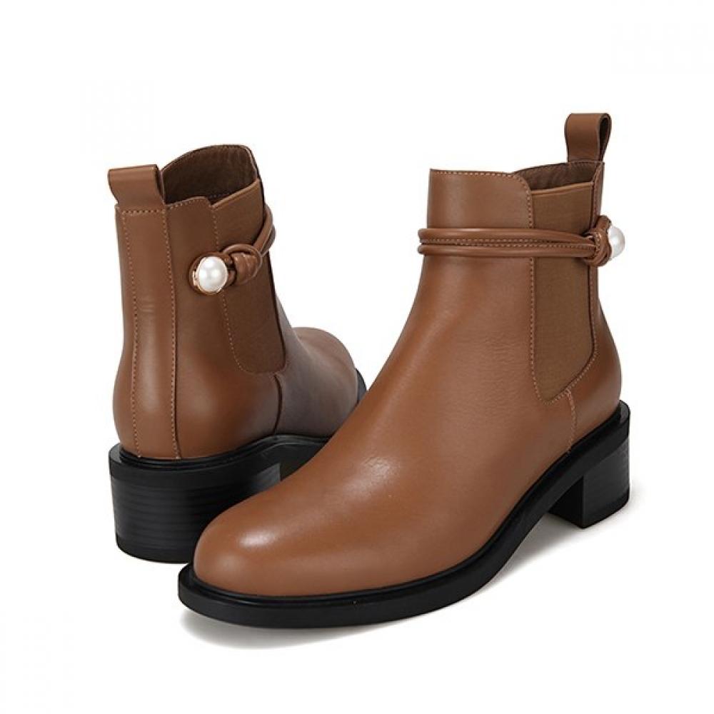Barbara Leather Jewelry Pearl 5cm Ankle Boots Bbg863be