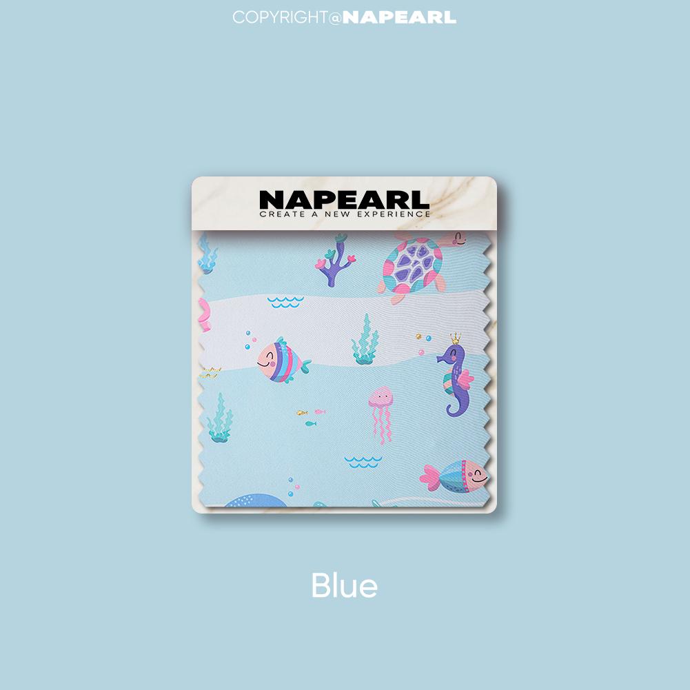 

1 шт. NAPEARL 70-80% затемняющие шторы с рисунком животных, нарисованные вручную, для детской спальни, гостиной, домашнего декора W100cm x L130cm синий