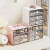 Transparent Design Desktop Drawer Box Multifunctional Space Saving Storage Shelf Large Capacity Cosmetic Storage Box School