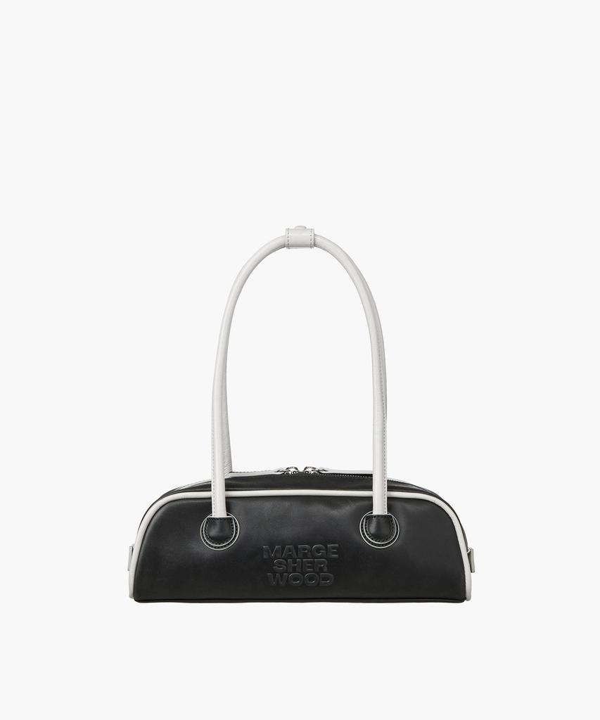 Margesherwood Soft Boston Ew Mini Piping_Black Pull-Up+Light Gray Crinkle