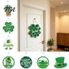 Weather Resistant Wood Sign St. Patrick's Day Wooden Door Sign, Luck Clover Green Hat Themed Hanging Front Welcome Plaque Plaque, Decorative Ornaments