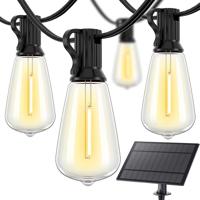 

ST38 Солнечные гирлянды, USB и солнечная двойная зарядка Водонепроницаемые уличные огни, Рождественские украшения 3 режима 5 таймеров 2200K Патио свет для кемпинга 15M 15LED