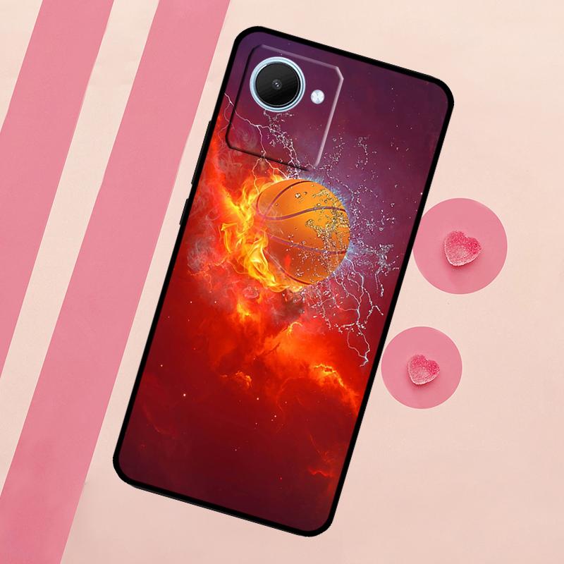 Basketball On Fire For Realme 15 10 11 12 13 14 Pro Plus C65 C67 C75 C63 C61 C55 C51 C53 C35 GT6 GT7 Pro Case