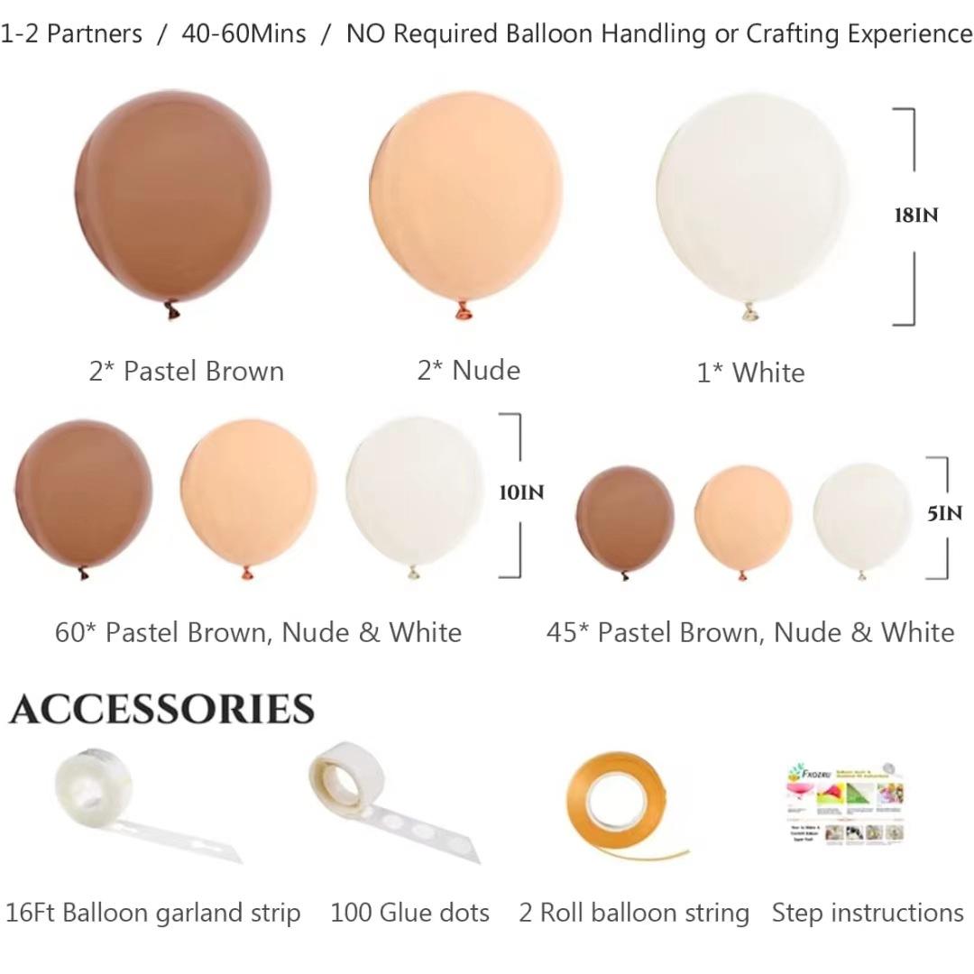 

Набор цепочки из воздушных шаров телесного цвета для украшения на день рождения, украшение свадебной площадки, набор латексных шаров Set as shown