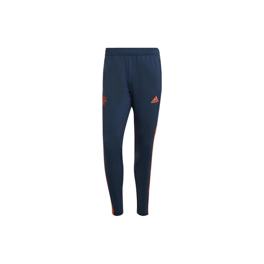 adidas Manchester United Knitted Sweatpants Men's Navy Blue Moderate Cuffed Pants HG3987