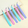 Gift Macaron Color Tweezers Diy Handbook Stainless Steel Clip Creative Manicure Guka Guppan Student Pointed Kawai Accessories