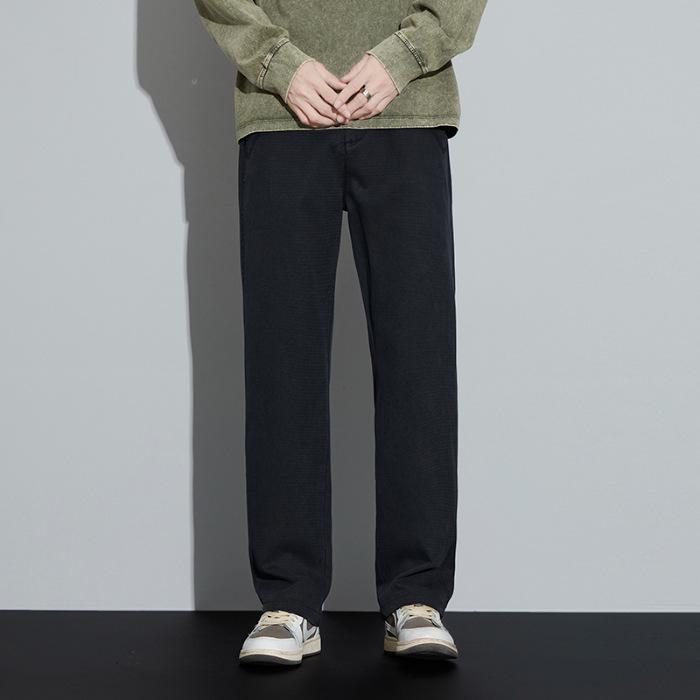 Men's Slim Fit Elastic Wide-Leg Trousers: Youthful Autumn/Winter Casuals