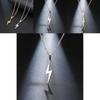 Trendy Stainless Steel Lightning Pendant Necklace For Men And Women With Electroplate Coating For Daily Use
