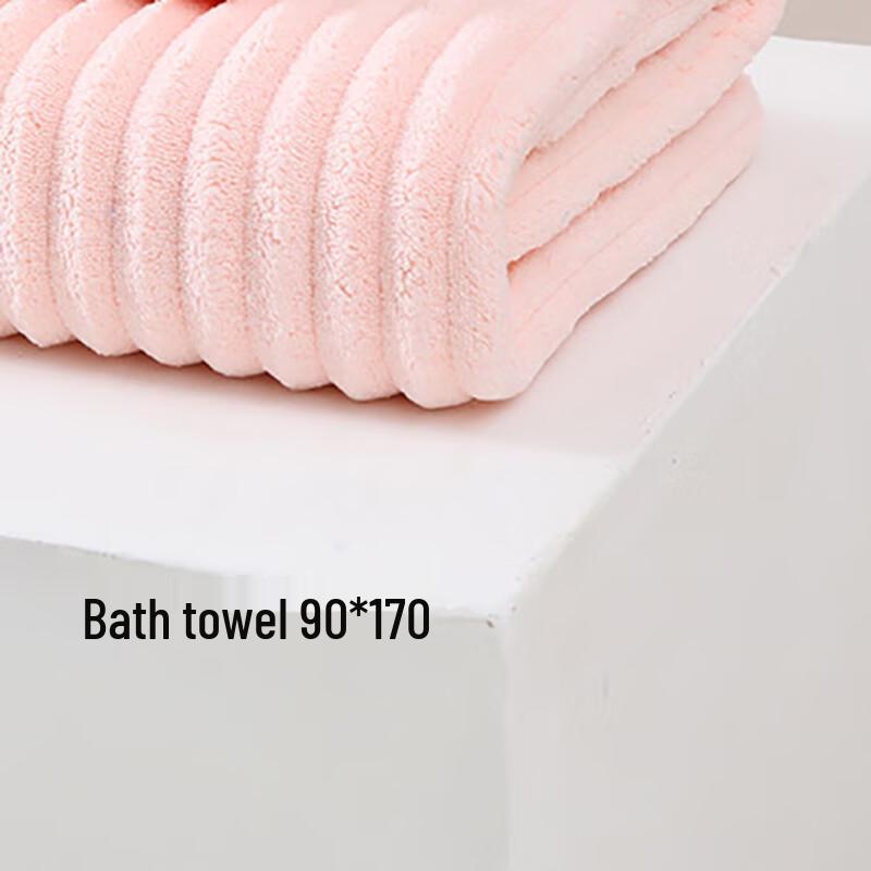 mling Striped Soft Absorbent Quick-Dry Bath Towel