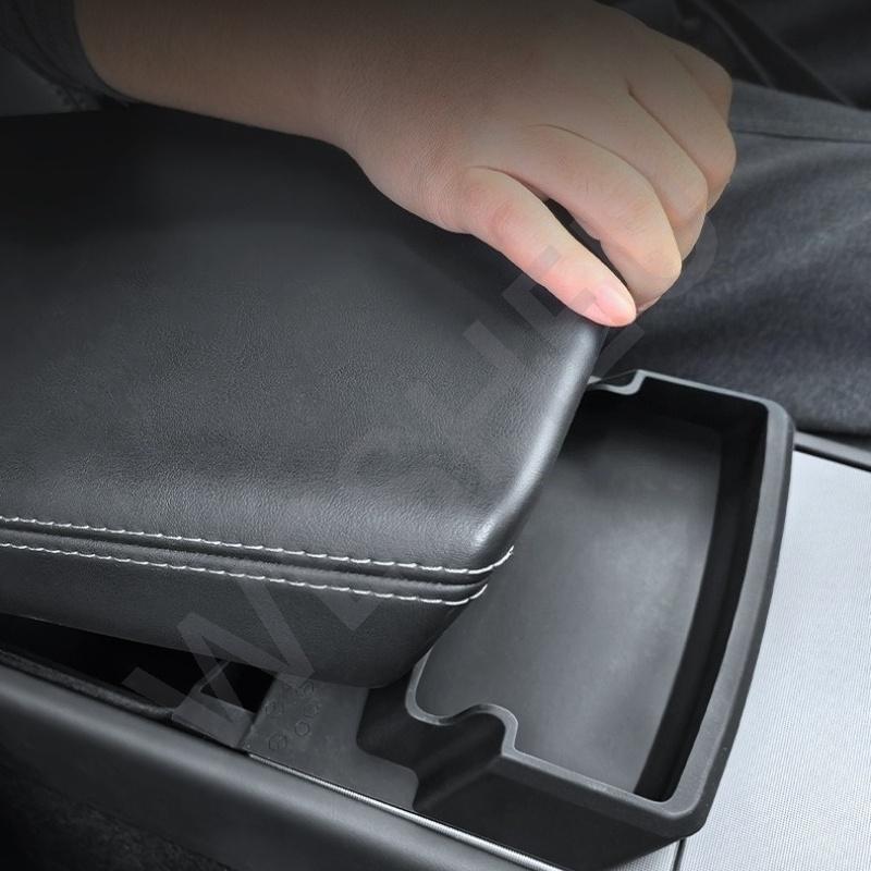 For Refreshed Tesla Model 3 Y Yl 23-26 Armrest Storage Pocket Center Console Organizer Tray Hidden Interior Storage Accessories