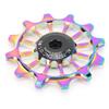 MEIJUN 12T Aluminum Alloy Bike Pulley Wheel Guide Wheel Mountain Bike Ceramic Bearing Rear Pulley