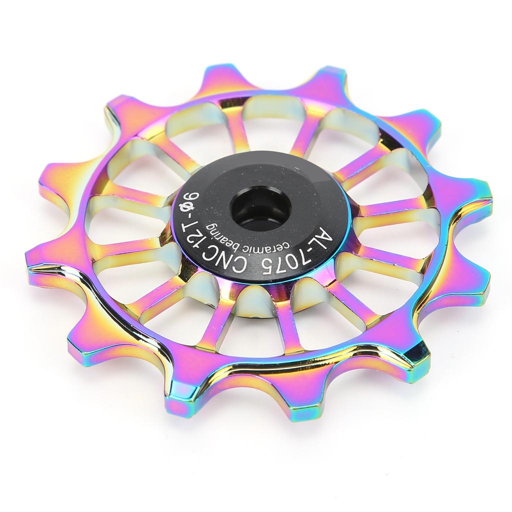MEIJUN 12T Aluminum Alloy Bike Pulley Wheel Guide Wheel Mountain Bike Ceramic Bearing Rear Pulley