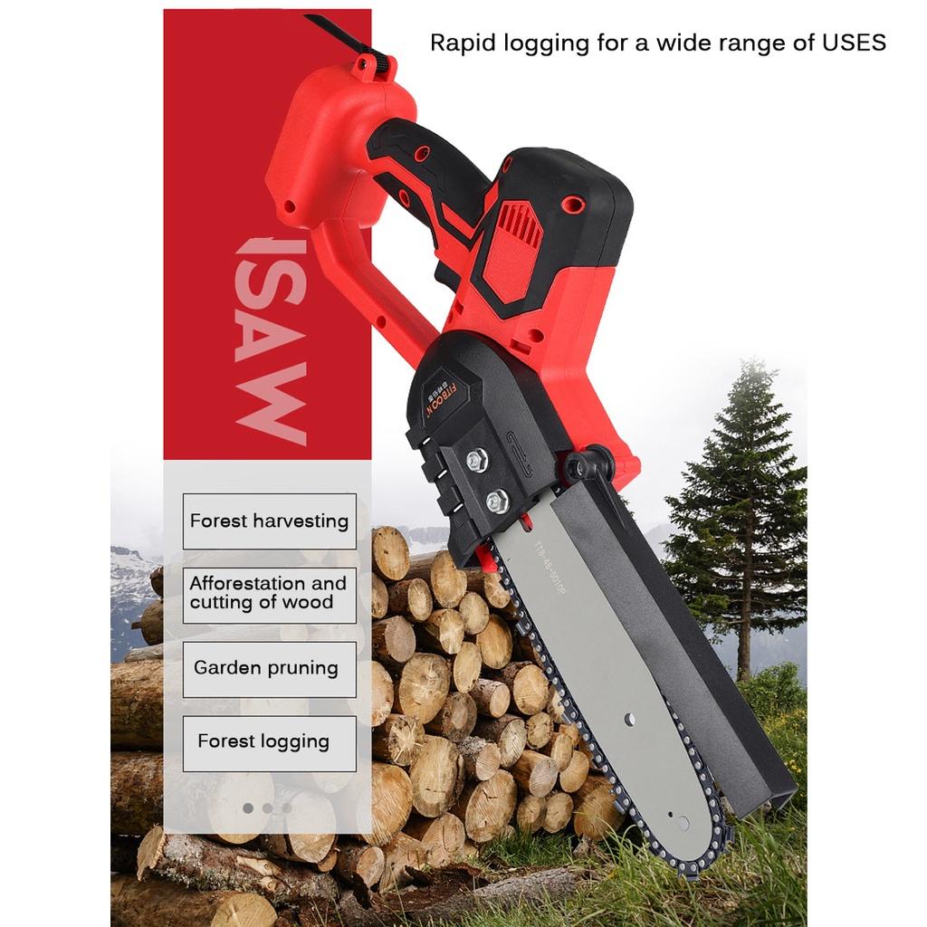 18/21V 1100W Lithium Battery Electric Pruning Saw Woodworking One-handed Electric Saw Garden Logging Mini Electric Chain Saw