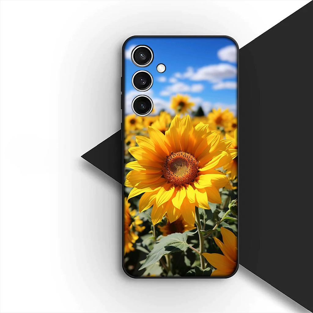 Protective Cover for Xiaomi Redmi Note 12 11 10 A3 Pro 10A 10C 12C Note12 5G 4G Casing Phone Case Yellow Sunflower Flower