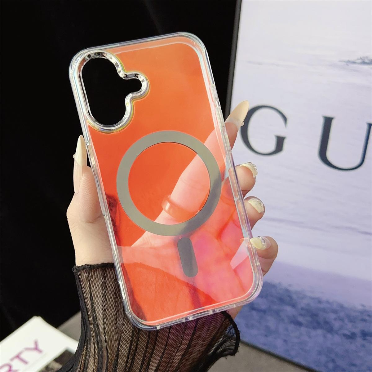 

Магнитный чехол для телефона Silver Sand, подходит для IPhone15promax, противоударный, защитный чехол Apple 16plus, 14, женский чехол iPhone12Promax