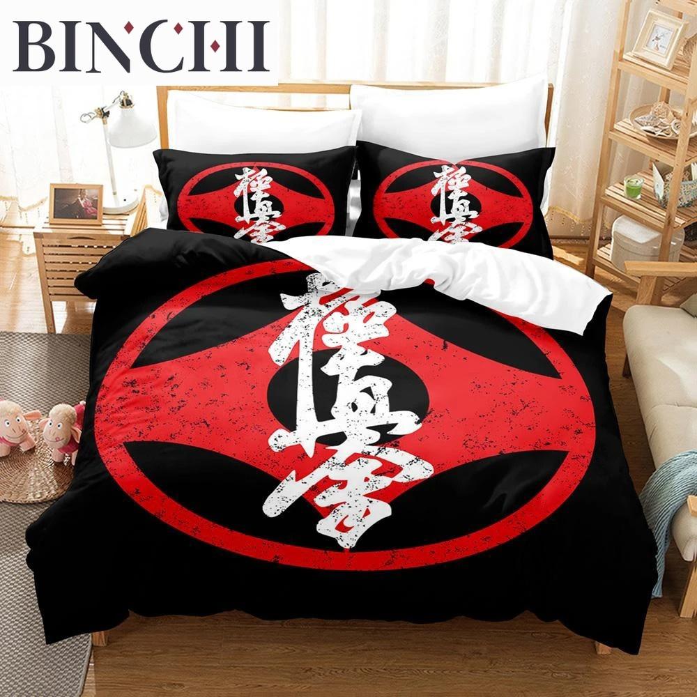 3D-trykt Kyokushin Karate Sengetøyssett Gutter Jenter Twin Queen Size Dynetrekk Putetrekk Seng Barn Voksen Hjemmetekstil