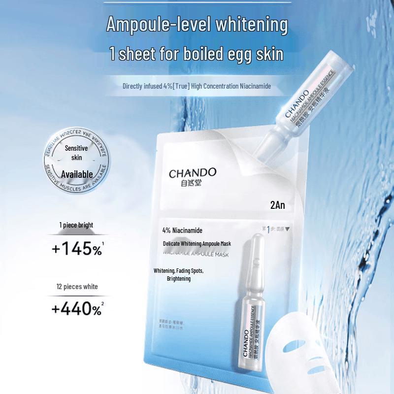 CHANDO Niacinamide Whitening & Refining Ampoule Sheet Mask Set