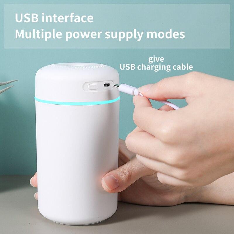 Xiaomi 1 Stück Tragbarer 390ml Luftbefeuchter Aromatherapie Humidificador Für Zuhause Auto USB Sprühgerät Mit LED Farbe Nachtlampe Reiniger