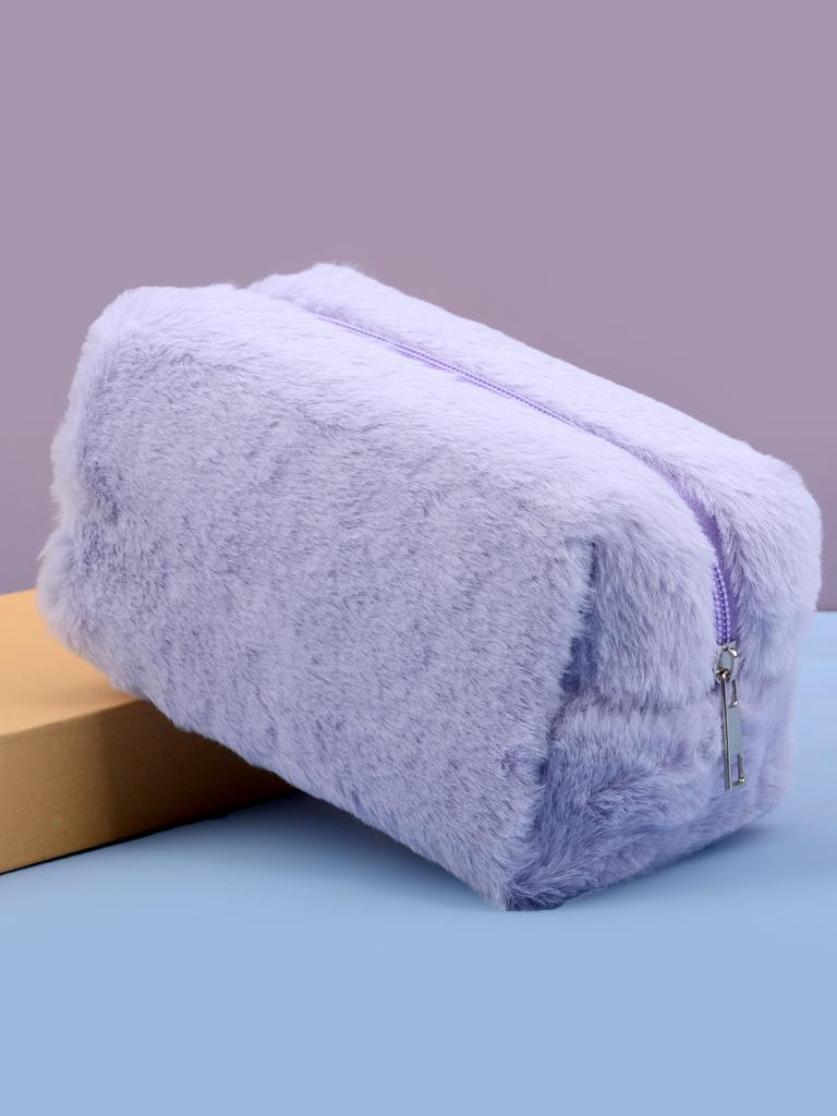 1pc Large Capacity Pencil Case Solid Colour Pencil Cases With Zipper School  Stationery Bag Storage Back To School Pencil Case