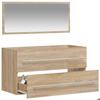 VidaXL Armoire de bain avec miroir chêne sonoma bois d'ingénierie 833881