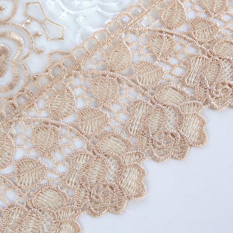 European Hollow Round Lace Tablecloth Elegant Coffee Table Cover TV Counter Cloth Air Conditioning Towel Mat