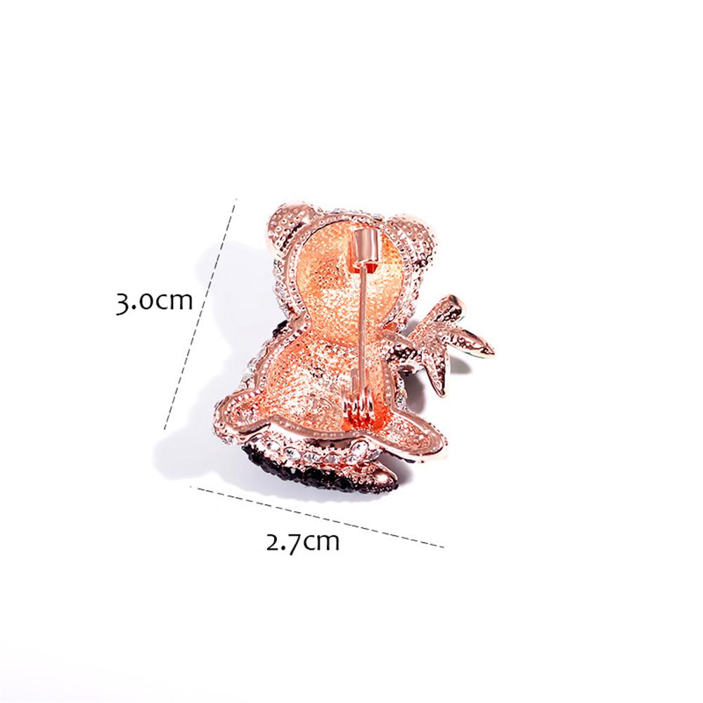 Chinesische Nische Design Panda Brosche weibliche Cartoon Tier Strass Broschen für Frauen Pin Kleidung Zubehör Schmuck Geschenke