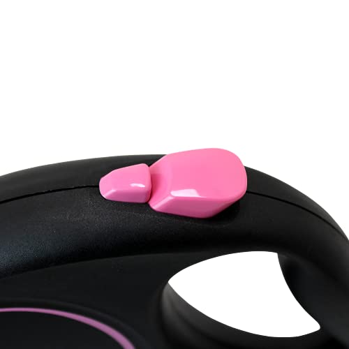 Flexi Black Design Tape, Medium (Under 25kg), 5m, Pink [Dog Lead]