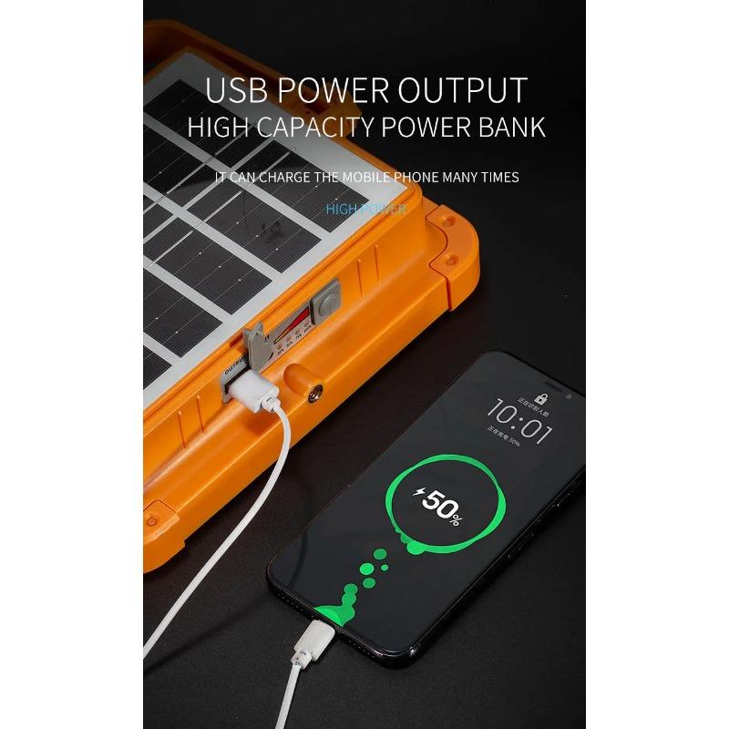 Neues Solar-Campinglicht USB Wiederaufladbare Outdoor Zeltlichter Superhelle Handheld-Taschenlampe 20000mAh Laterne Notlampe