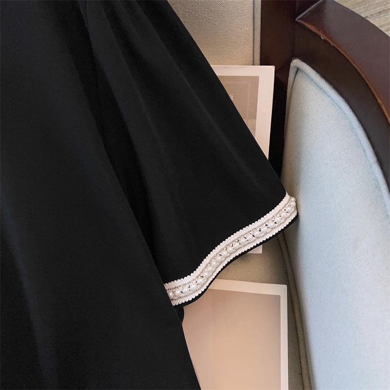 Damen Plus Size A-Linien-Midikleid, Rundhalsausschnitt - Schlankmachender Lockerer Schnitt (200/300/350 Jin)