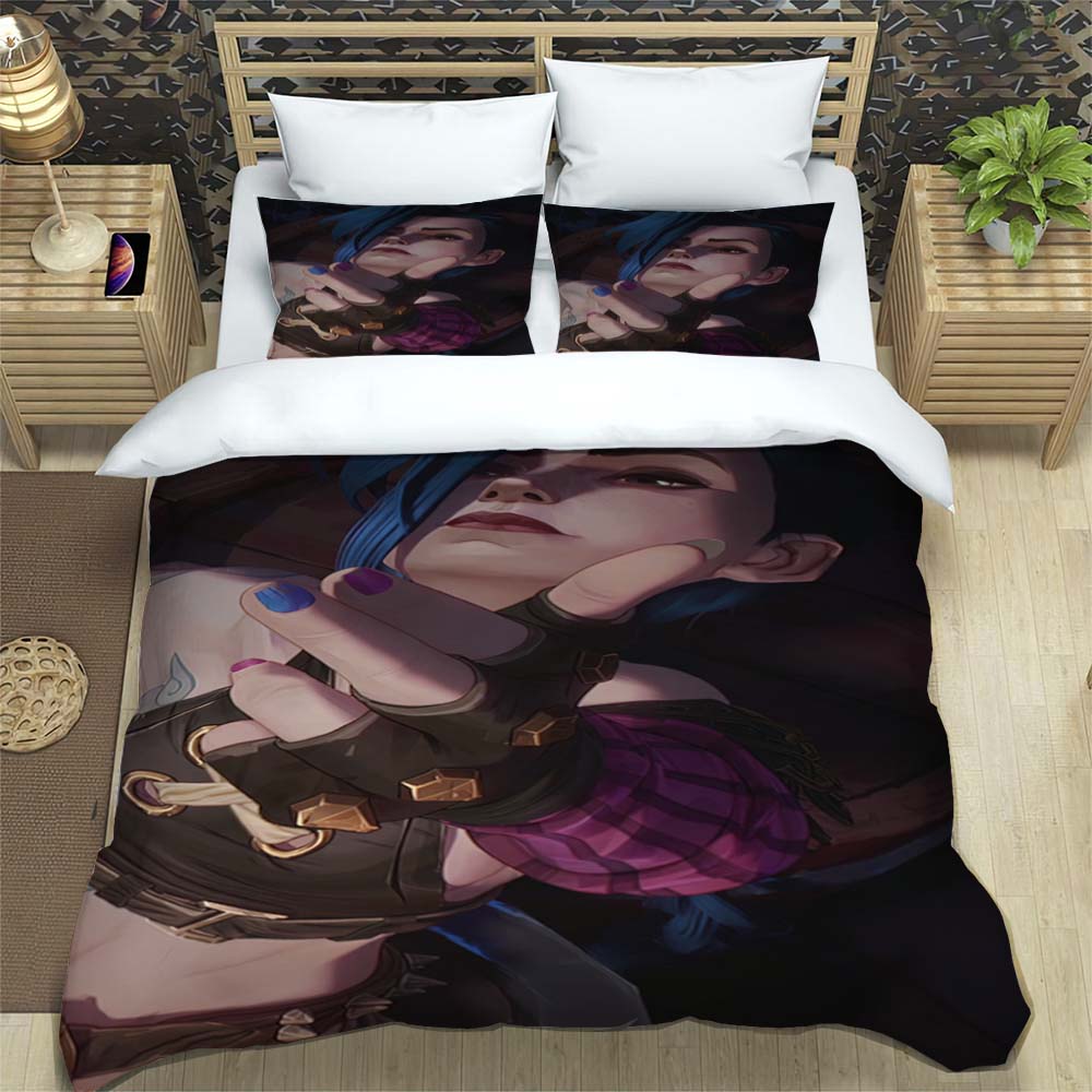 Cartoon Anime Bedding Customizable Three Piece Set of Student Bedding Comfortable and Soft Comforter Bedding Sets
