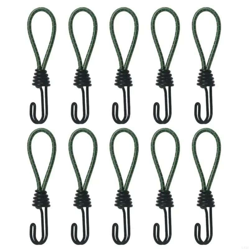 Bungee Cord with Hooks 10 Pack Superior Rubber Heavy Duty Straps Strong Elastic Rope for Outdoor Tent Luggage Rack Camping Cargo