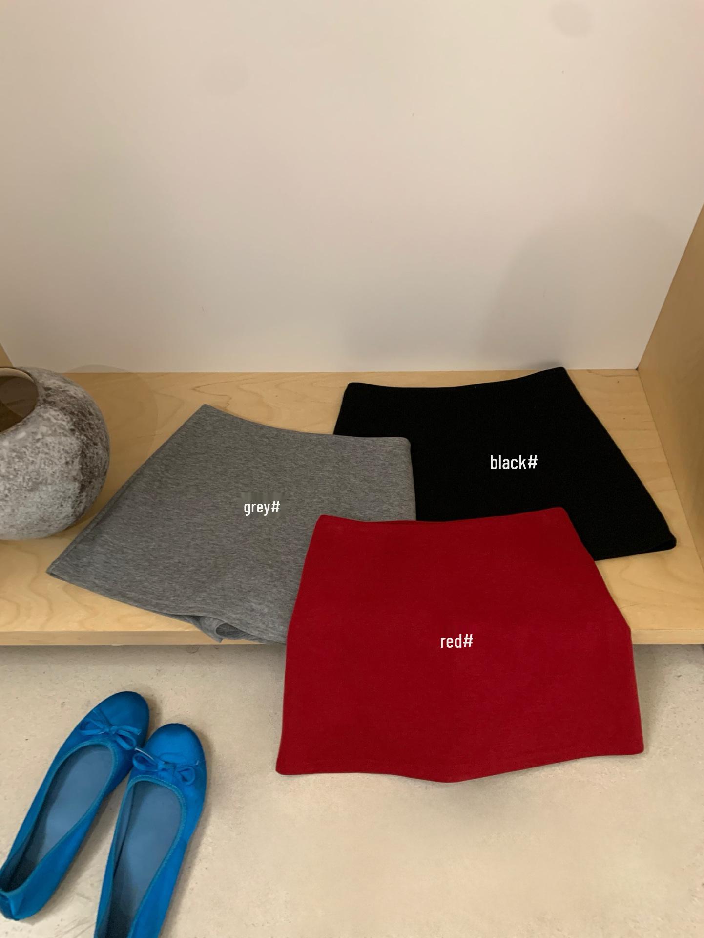

Guangzhou Thirteen Hong Spring Summer Women s A-line Hip-hugging Skirt - Trendy Short Anti-exposure Design Small червоний