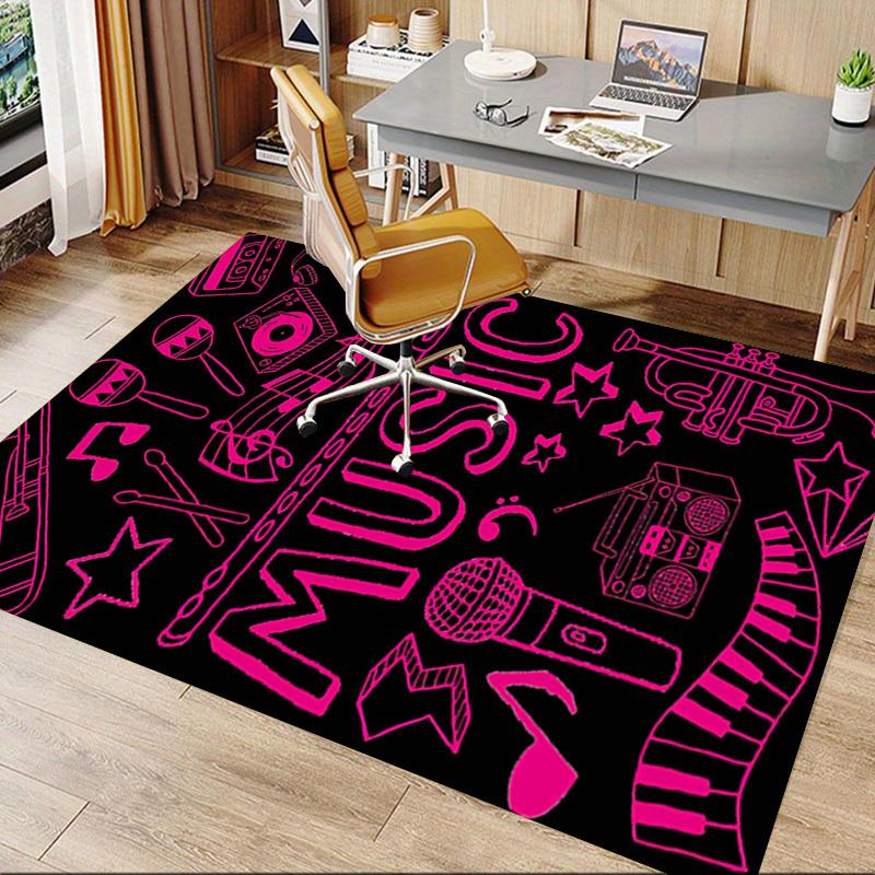 1PC Music Instruments Extra Large Non Slip Floor Carpet, Office, Family, Bedroom, Studio Large Area Rug Indoor Rugs, , Vibrant Colors