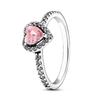 Anello in Argento 925 Cuore Colorato Zircone Taglia 6 7 8 9 Per Donna Regalo di San Valentino Compleanno Gioielli Fai da Te