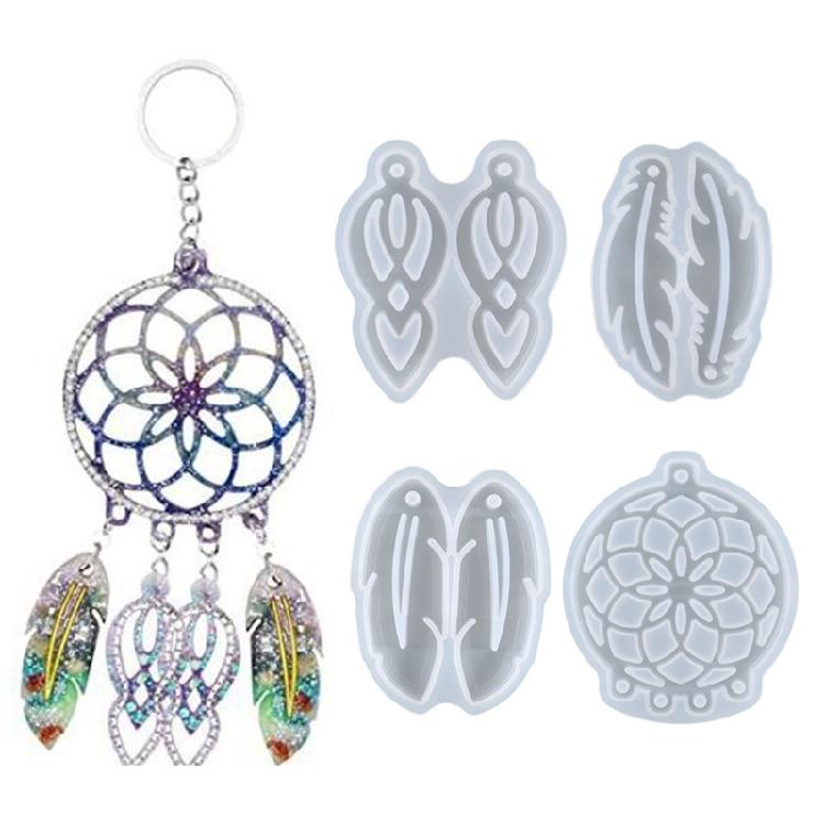 Super Glossy Resin Dreamcatcher Mold Silicone Mould for Craft Keychain Epoxy