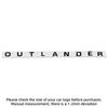 For Mitsubishi 13-19 Outlander Letters Bonnet Badge Front Hood Emblem 3D ABS Stickers Chrome Black Car Styling Accessories