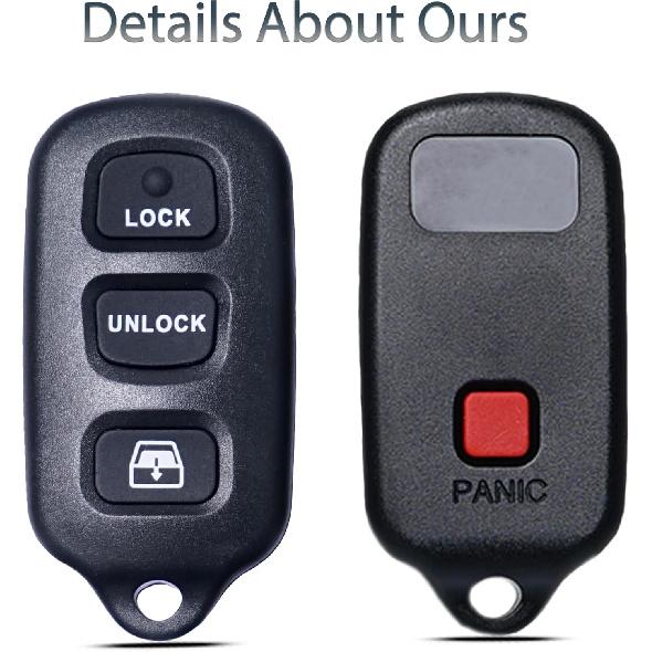 Key Fob Keyless Entry Fits for Toyota 4Runner 1999-2009 / Sequoia 2001-2007 Remote Control Replacement HYQ12BBX HYQ12BAN 89742-35050