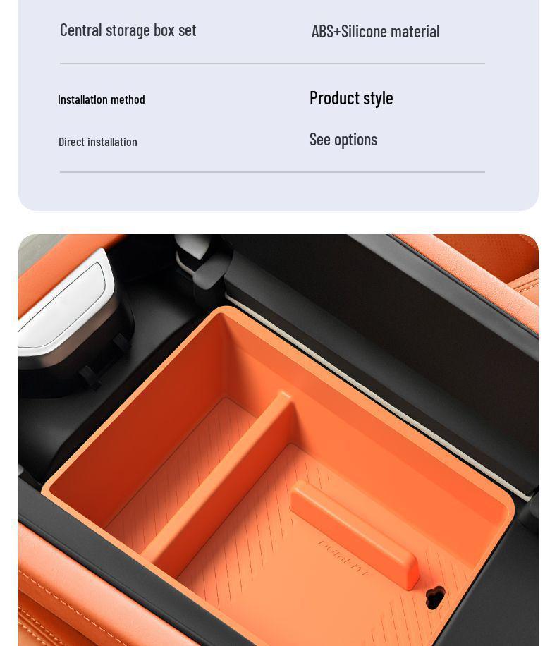 Compatible with 26 Deepal S07 Models: Center Console Silicone Storage Box Organizer for Car Interior Modification.