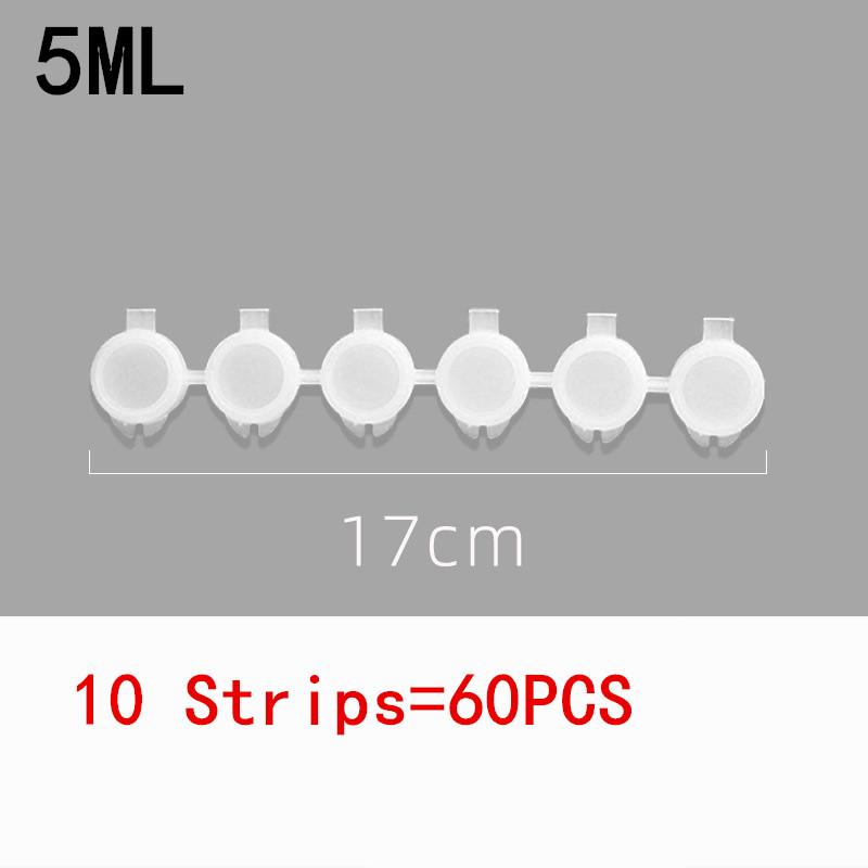 10/20 Strips 2ML 3ML 5ML Empty Paint Pots Clear Storage Containers Paint Box Paint Brush Arts Crafts Supplies for Paintings