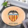 Custom Name Valencia CF2 Round Area Rug,Carpet Rug for Living Room Bedroom Sofa Playroom Decor,Non-slip Floor Mat