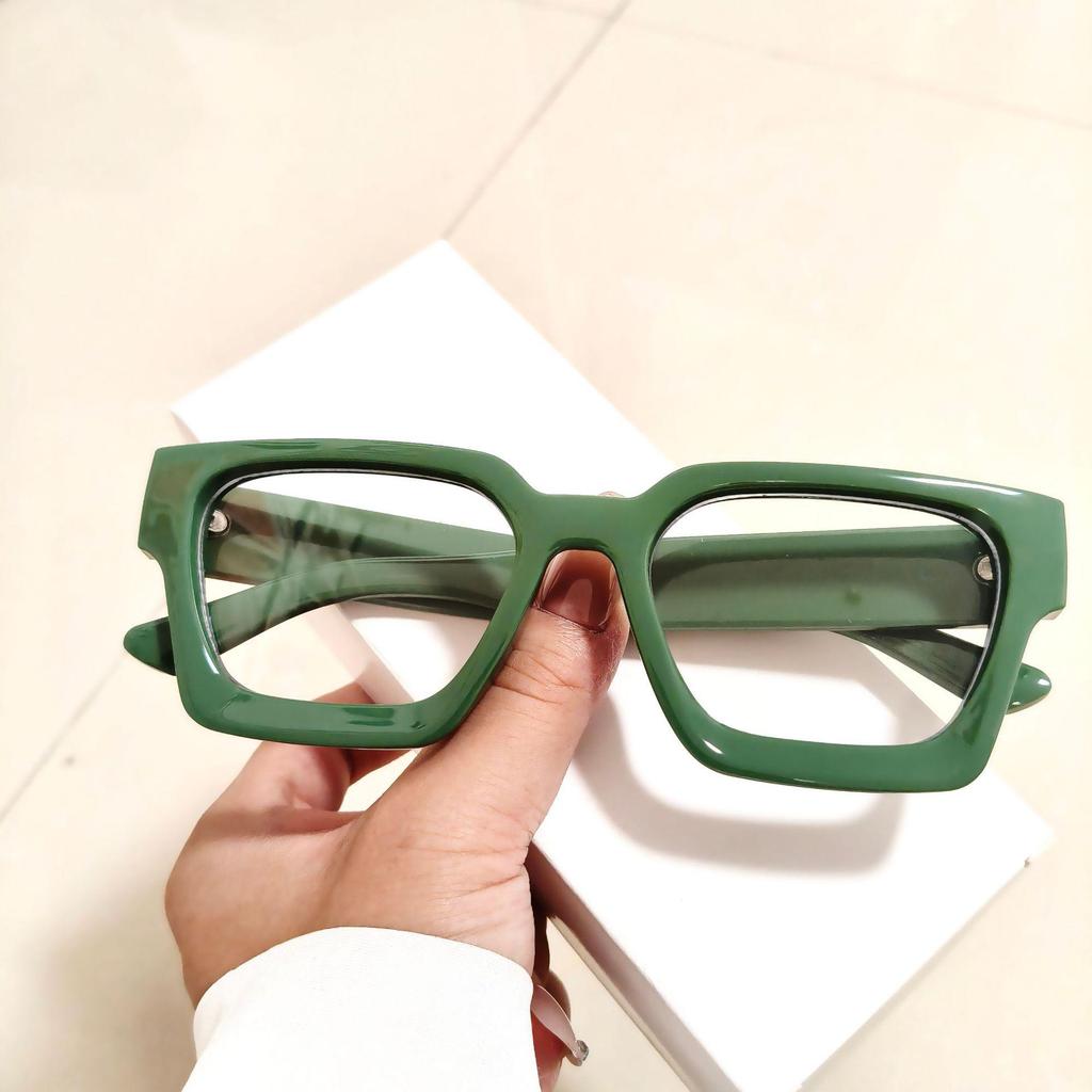 2025 Stylish Small Square Anti-Blue Light Glasses with Clear Lenses