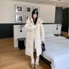 Korean Style Women's Hooded Cotton Coat - Winter 2025 Collection: Plus Size, Long, Thick, Over-the-Knee Design