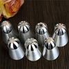 7pcs Russian Spherical Ball Stainless Steel Icing Piping Nozzle Pastry Tips Fondant Cupcake Baking T