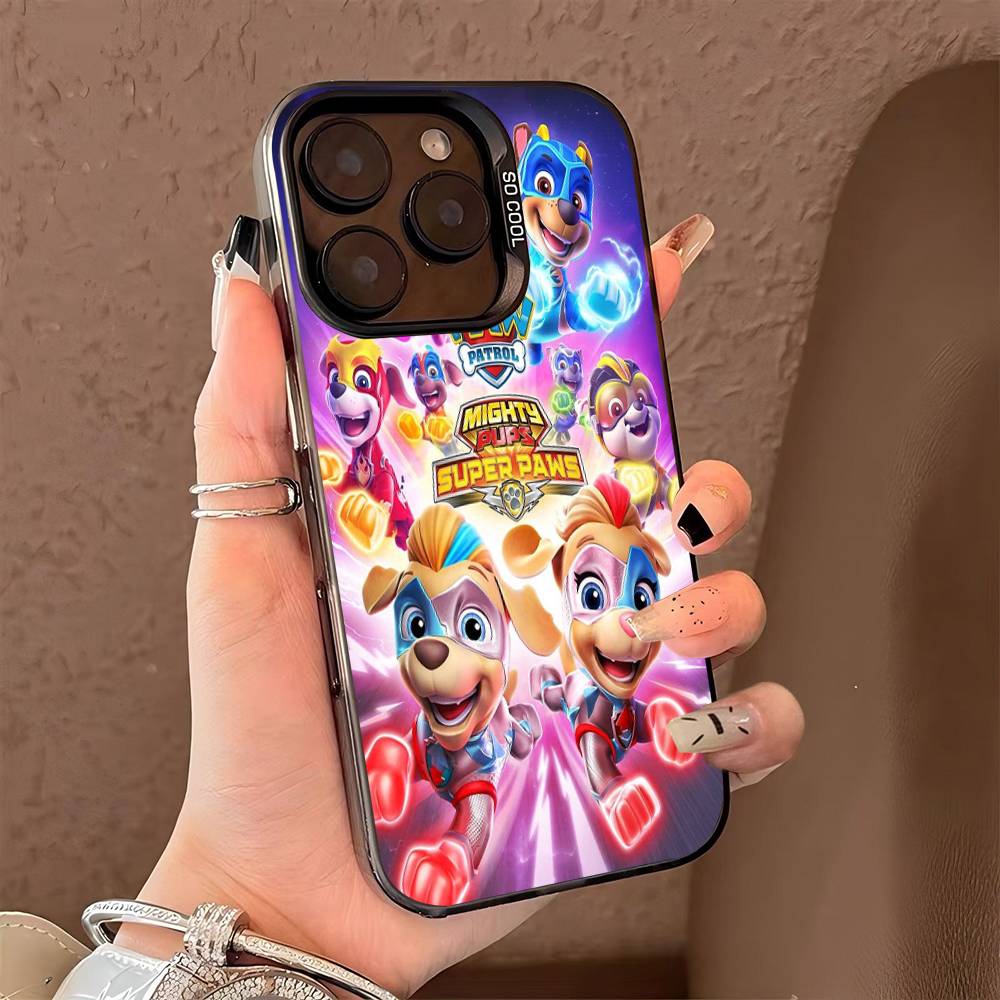 Cute Cartoon P-paw Anime P-patrol Color Phone Case For IPhone 17 16 15 14 13 12 11 Pro Max Plus Pro Shell